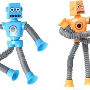 Toy Imagine Pack of 2 Flexible Fighting Robots | Suction Feet & Bendable Arms | Fun Interactive Robot Toy for Kids Boys Age 2-5 | Battling Game Robots for Boys | Robot Toys for Kids