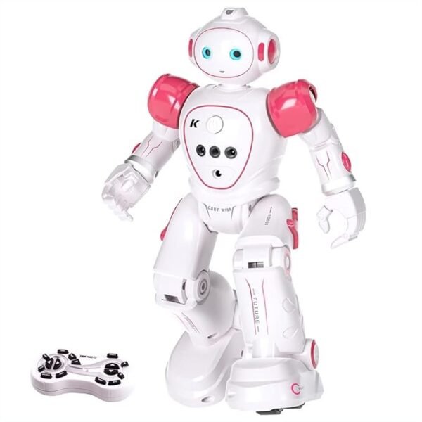 iKing ai Robot Toy for Kids, Multi-functional, Rechargeable, Programming Robot, Motion Toy, Music Demonstration, LED, RC Robot, Waving Control, For Kids, Girls, Boys, Birthdays, Christmas Presents,