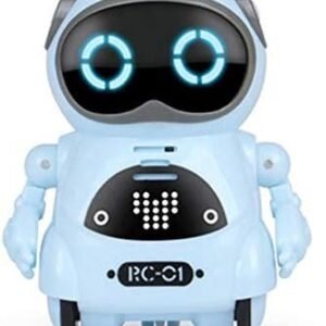 ATAMIRA Mini English Robot Toy, Blue, Sing, Dance, English Word Response, for Kids, Carry in Pocket, Birthday Gift for Kids