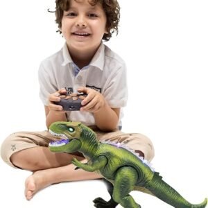 Robot Dinosaur Toy for Kids Boys 3+ Big T.rex with Light and Realistic Roaring Sound, Remote Control Walking & Dancing Dinosaur, Electronic Steam Toy, Birthday Gift for Kids Boys Girls
