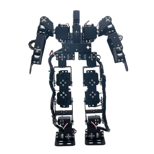 Wireless Control 17DOF Metal RC Humanoid Robot Bipedal/Walking Robotic With PS2 Controller Kit DIY For Compatible With Arduino Free Source Code