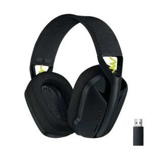 Logitech G435 Light Speed and Lightweight Gaming Bluetooth Wireless Over Ear Headphones with Mic, 18H Battery, Compatible for Dolby Atmos, Pc, Ps4, Ps5, Mobile – (Black)