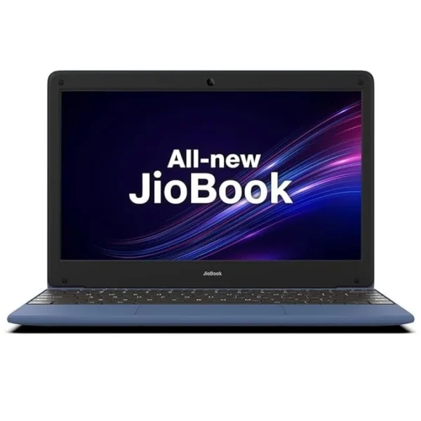 JioBook 11 (2023) NB1112MM(BLU) (Mediatek 8788 Octa-core 2 GHz/ARM Mali G72 MP3 @800 MHz/29.5cms 60 Hz/Thin and Light Laptop/ 4 GB LPDDR4/ 64 GB eMMC/JioOS 4G LTE, Dual Band Wi-Fi/Blue/ 990 GMS)