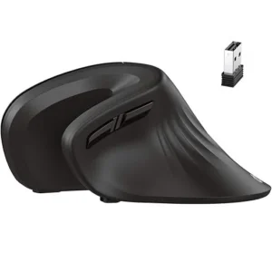 iClever Ergonomic Mouse, Vertical Mouse 6 Buttons Adjustable DPI with USB Computer Mouse, 2.4G Optical Wireless Mouse for Laptop/Mac/PC, Black
